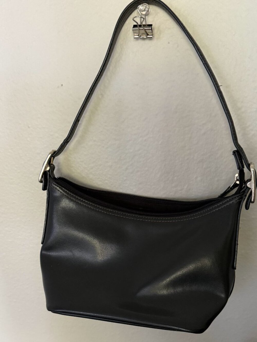 Vintage Liz Claiborne Faux Leather Mini Shoulder Bag from the late 1990s